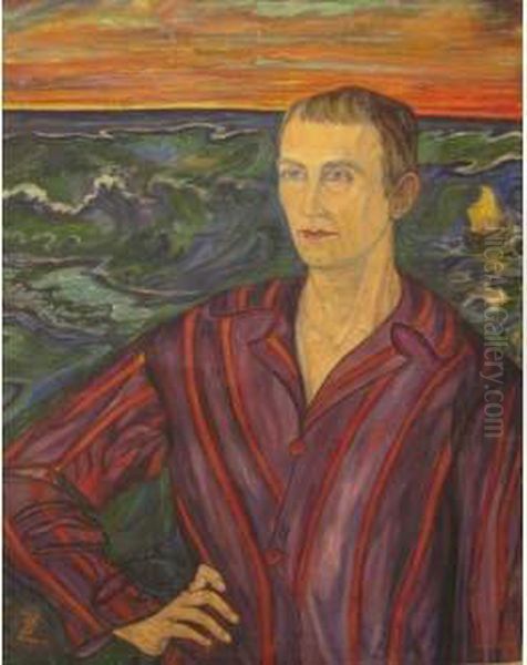 Portrait De Thadee, Circa 1923-1926 Oil Painting by Sophie De Schomberg Szymberska