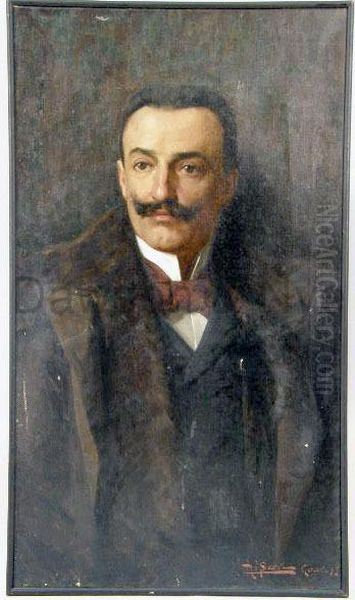 Portrait Of A Gentleman Oil Painting by Luigi De Servi