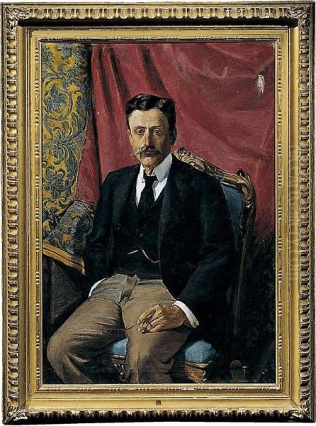 Ritratto Del Conte Cenami Di Lucca Oil Painting by Luigi De Servi