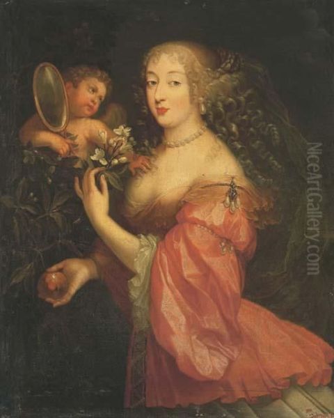 Portrait D'anne-marie-louise D'orleans, Duchesse Demontpensier Oil Painting by Gilbert De Seve