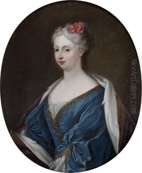 Marie-amelie D'espagne, Epouse De Charles Iii Oil Painting by Louis de Silvestre