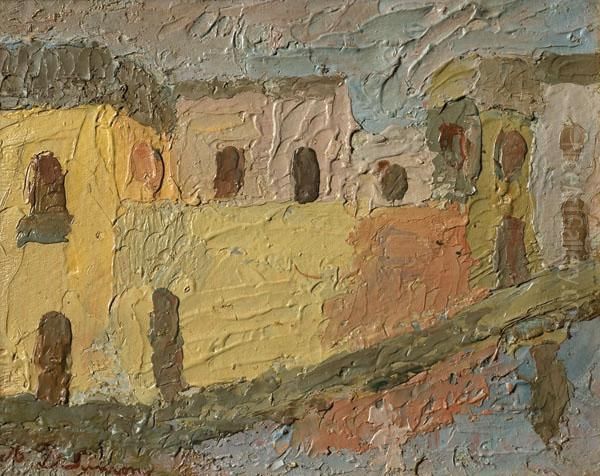 Barrio Oil Painting by Alfredo De Simone