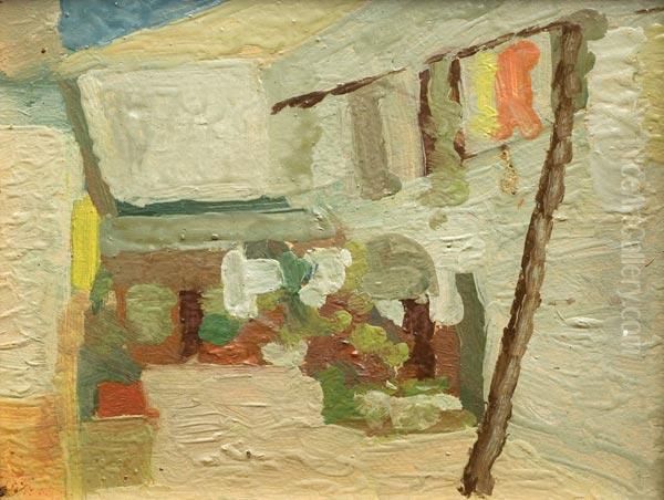 El Patio Oil Painting by Alfredo De Simone