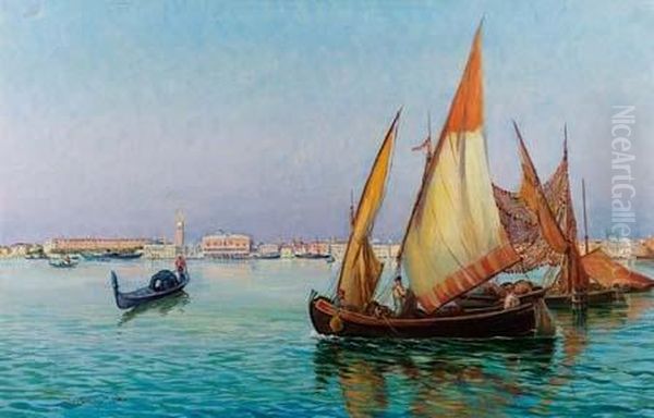 Veduta Di Venezia Oil Painting by Publio De Simoni