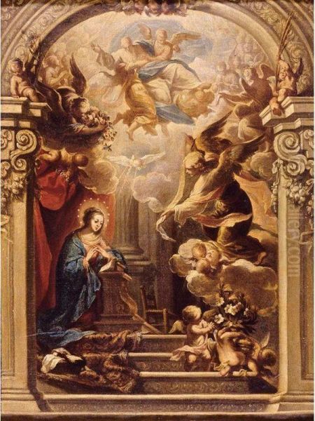 Annunciation Oil Painting by Francisco de Solis