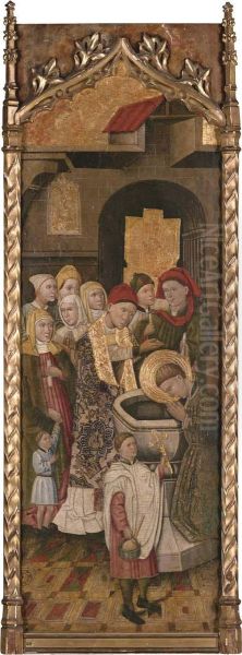 The Baptism Of Saint Martin Of Tours Oil Painting by Martin De Soria