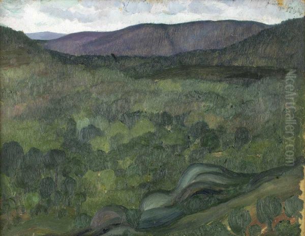 Paisagem Oil Painting by Amadeo De Souza Cardoso