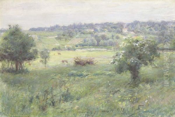 Vista De Sceaux Oil Painting by Jose Julio de Souza-Pinto