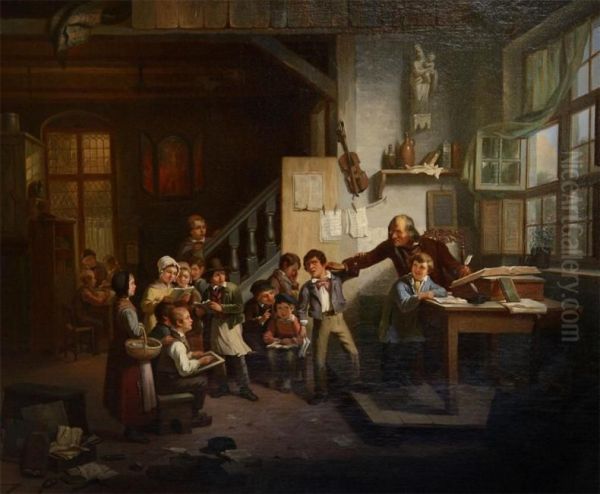 In The Classroom Oil Painting by Constant De Surgeloose