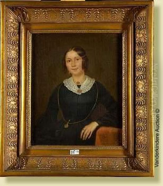 Portrait D'une Dame De Qualite Oil Painting by Constant De Surgeloose