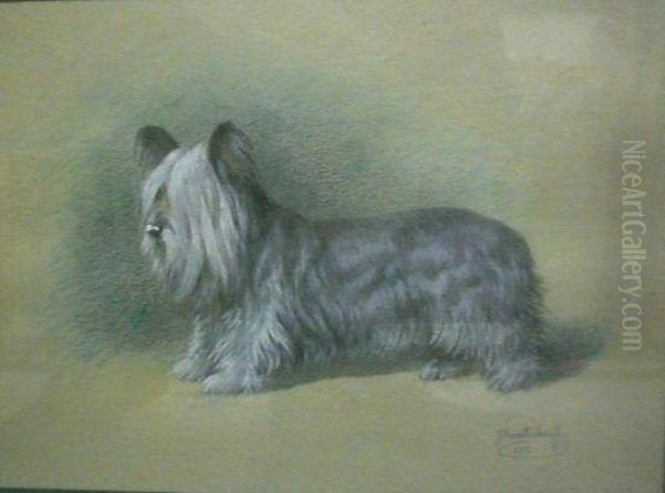 Le Chien Terrier Oil Painting by Georges De Swertschkoff