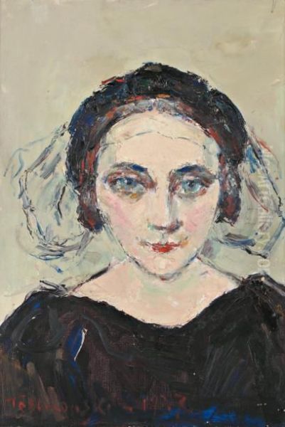 Portrait De Femme by Vladimir De Terlikowski