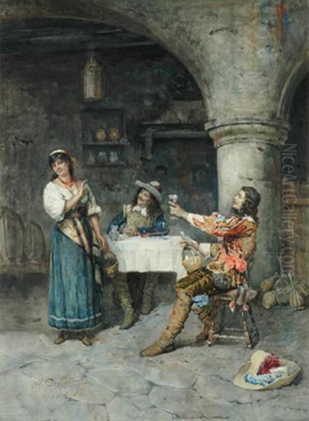 The Flirtation Oil Painting by Publio Tommasi