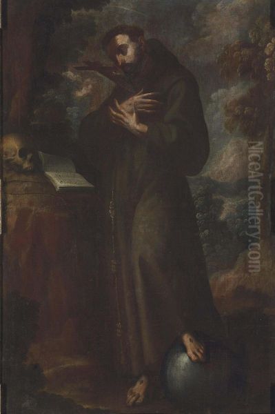 Saint Francis Of Assisi Oil Painting by Antonio De Torres