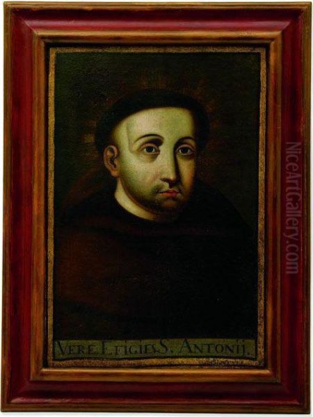 Verdadero Retrato De San Antonio Oil Painting by Antonio De Torres