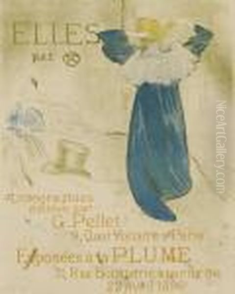 Frontispiece For 'elles' Oil Painting by Henri De Toulouse-Lautrec