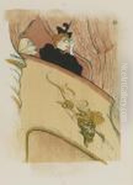 La Loge Au Mascaron Dore Oil Painting by Henri De Toulouse-Lautrec