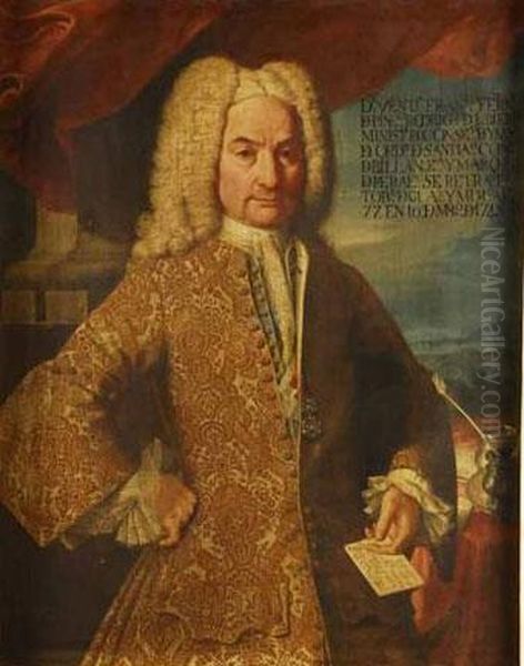 Retrato De Don Ventura Francisco Fernandez De Pinedo Rodriguez De Ubierna, Marques De Perales Oil Painting by Miguel Alonso De Tovar