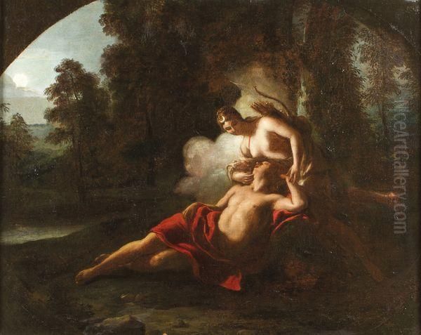 Diane Et Endymion Oil Painting by Jean Francois de Troy