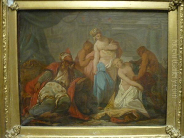 Scene De Harem. Oil Painting by Jean Francois de Troy