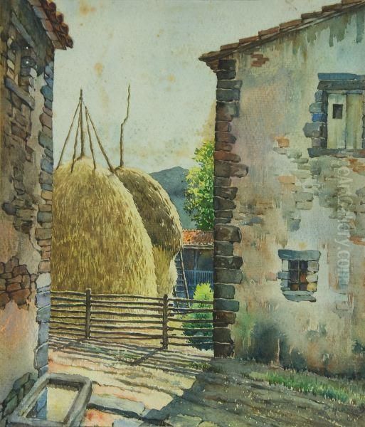 Casas Rurales Oil Painting by Pablo De Uranga