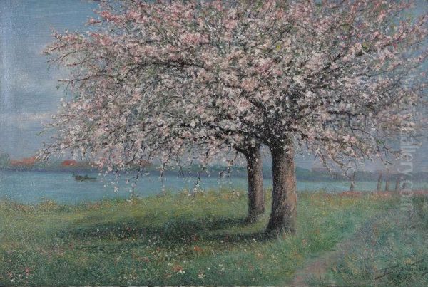 'lente-morgend' Oil Painting by Franz De Vadder