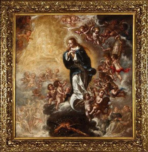 Inmaculada Concepcion Oil Painting by Juan De Valdes Leal