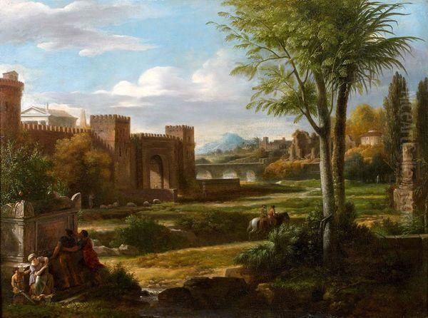 Paysage Des Environs De Rome Oil Painting by Pierre-Henri de Valenciennes