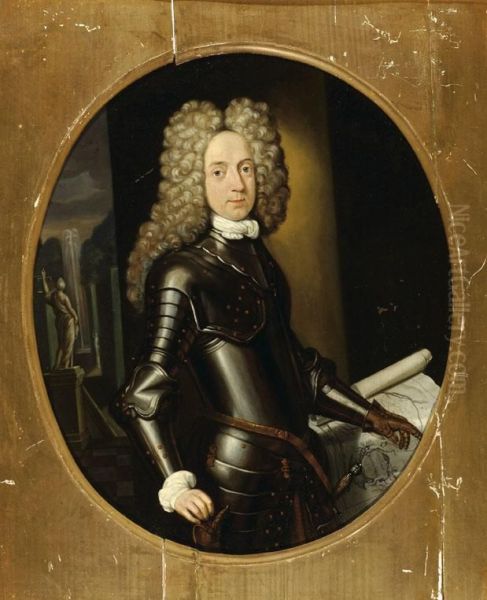 Portrait Of 'jonker Arent Van Harsolte Grietman Over Barradeel' Oil Painting by Hendrik De Valk