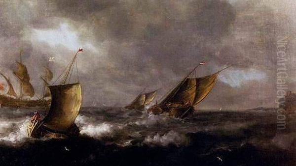 Marine Oil Painting by Justus de Verwer