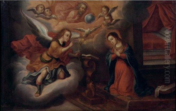 La Anunciacion Oil Painting by Juan De Villalobos