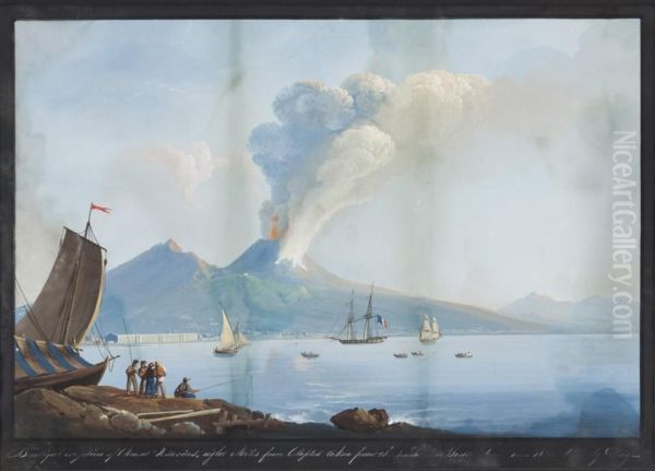 Eruzione Del Vesuvio Di Giorno Oil Painting by Camillo da Vito