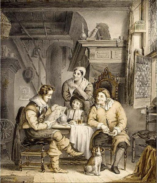 The Story Teller; A Good Glass Of Wine Oil Painting by Samuel De Vletter