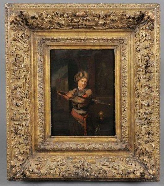 Le Hallebardier. Oil Painting by Arie de Vois