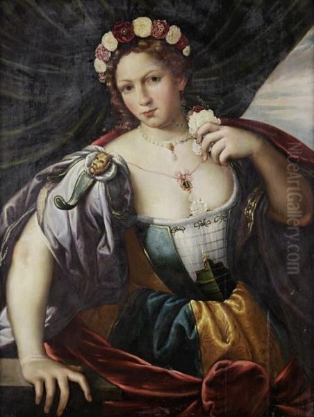 An Allegory Of Smell, One Of The Five Senses Oil Painting by Maarten de Vos