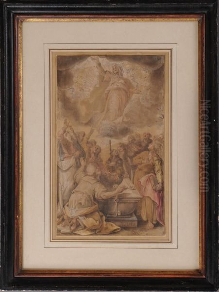 The Assumption Of The Virgin Oil Painting by Maarten de Vos