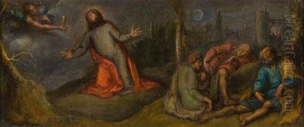 Le Christ Au Jardin Des Olives Oil Painting by Simon de Vos