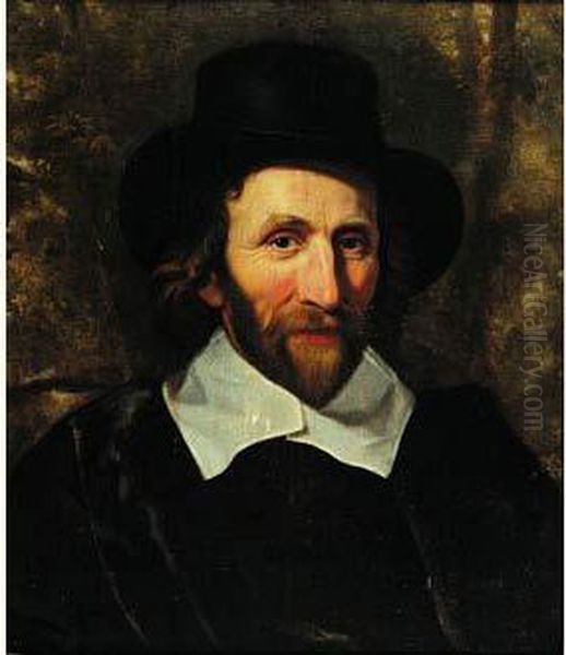 Portrait D'homme Au Chapeau Oil Painting by Abraham de Vries