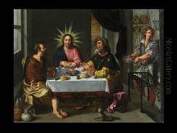 Die Pilger Von Emmaus Oil Painting by Dirck De Vries