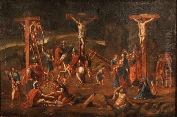 La Crucifixion Du Christ Oil Painting by Arnould De Vuez