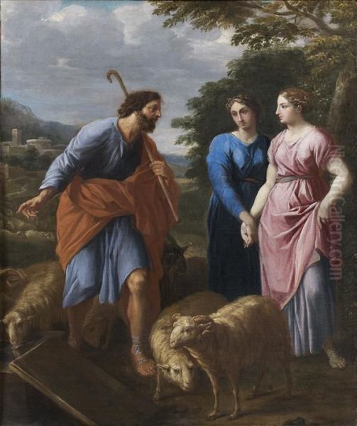 Jacob Et Rachel Oil Painting by Arnould De Vuez