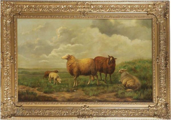 Landschap Met Schapen Oil Painting by Arthur De Waerhert