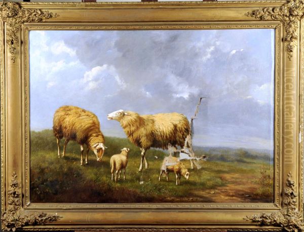 Les Moutons Oil Painting by Arthur De Waerhert