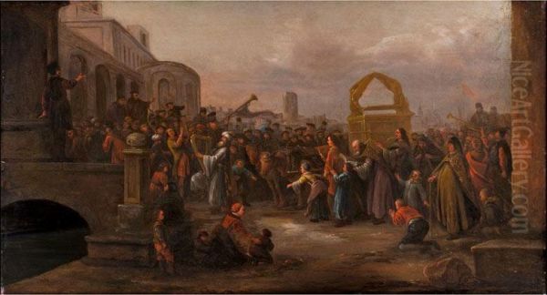 Davids Einzug In Jerusalem Mit Der Bundeslade Oil Painting by Jacob Willemsz de Wet the Elder