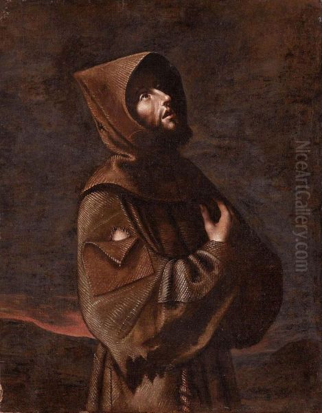 San Francesco In Meditazione Oil Painting by Juan de Zurbaran