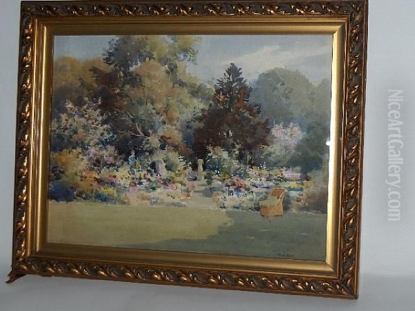 Summer Garden Oil Painting by Frank Dean