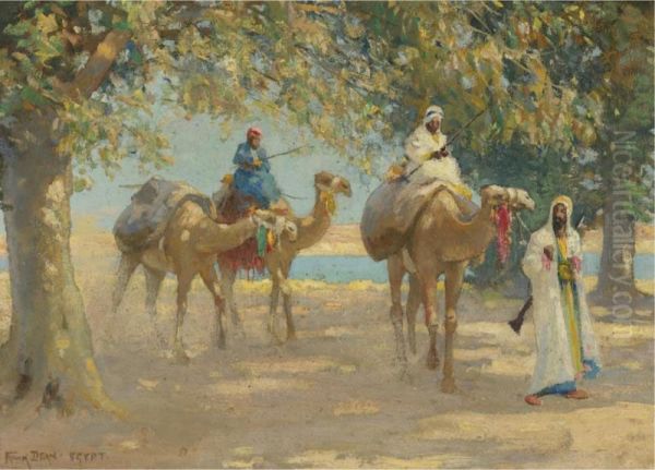 Desert Caravan Oil Painting by Frank Dean