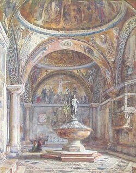 Baptistry At Florence Oil Painting by William Wood Deane