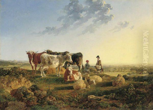 Milking Time Oil Painting by John Dearman Birchall