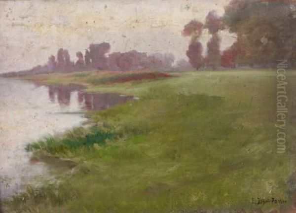 Bord De Riviere Oil Painting by Edouard Bernard Debat-Ponsan